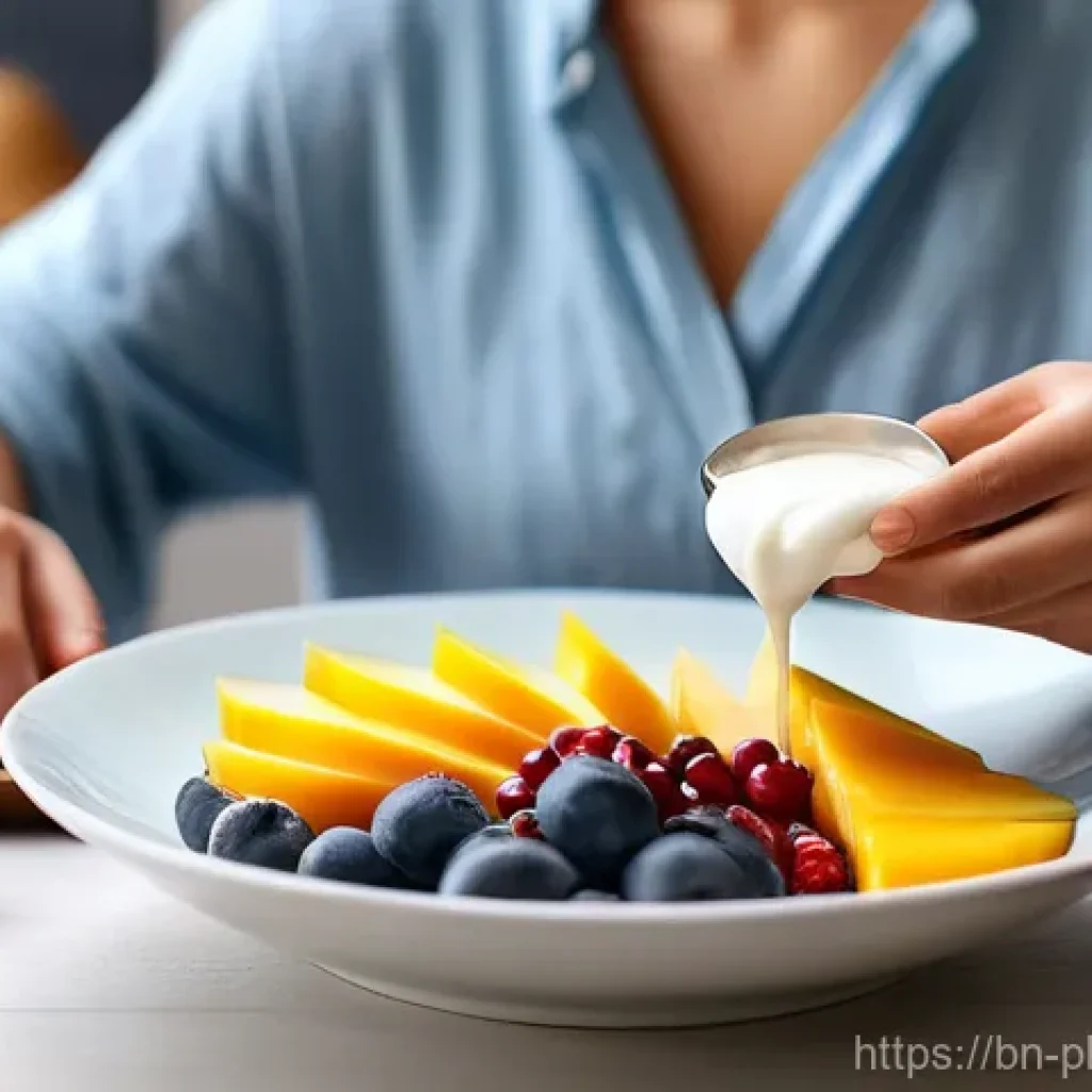 발효식품의 종류와 프로바이오틱스 함량 - **Homemade Morning Yogurt Bowl**
    A bright, clean, and inviting scene of a person (gender-neutral...