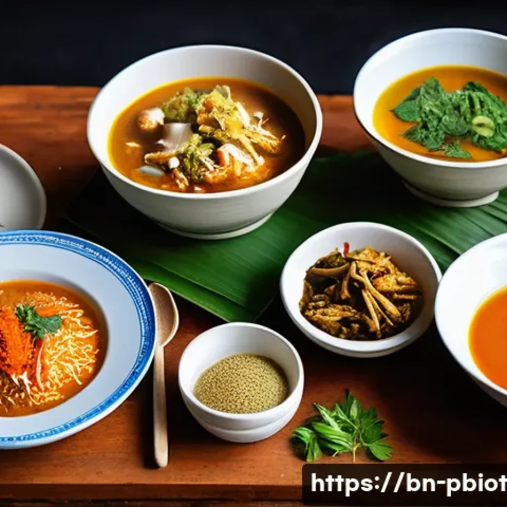 프로바이오틱스 음식의 진화와 트렌드 - A vibrant and detailed scene of a traditional Bengali kitchen table featuring an array of colorful f...