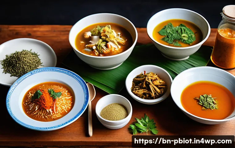 프로바이오틱스 음식의 진화와 트렌드 - A vibrant and detailed scene of a traditional Bengali kitchen table featuring an array of colorful f...